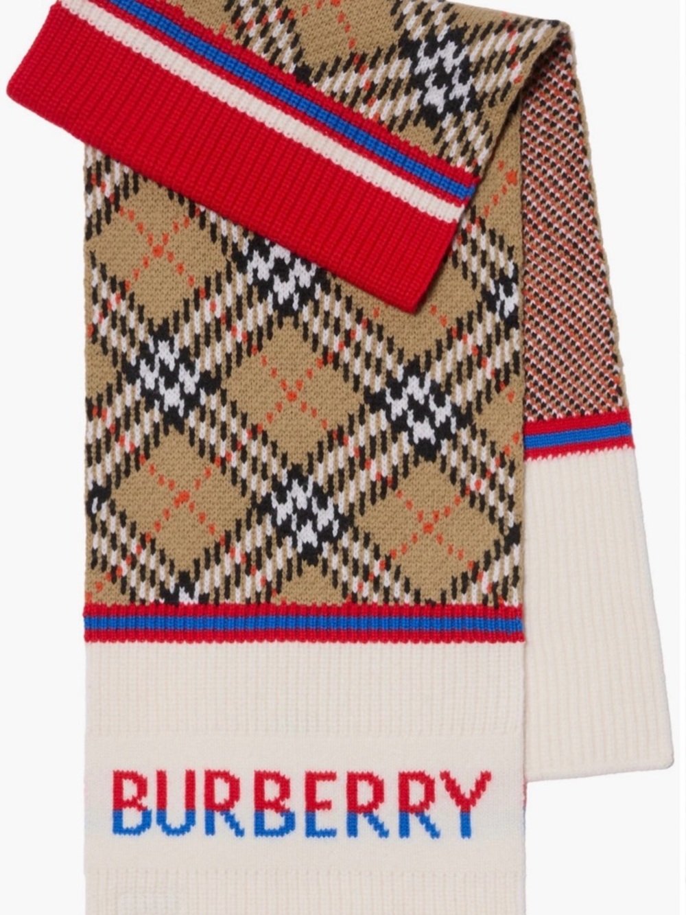 Nwt Burberry Beige Nova Check Scarf